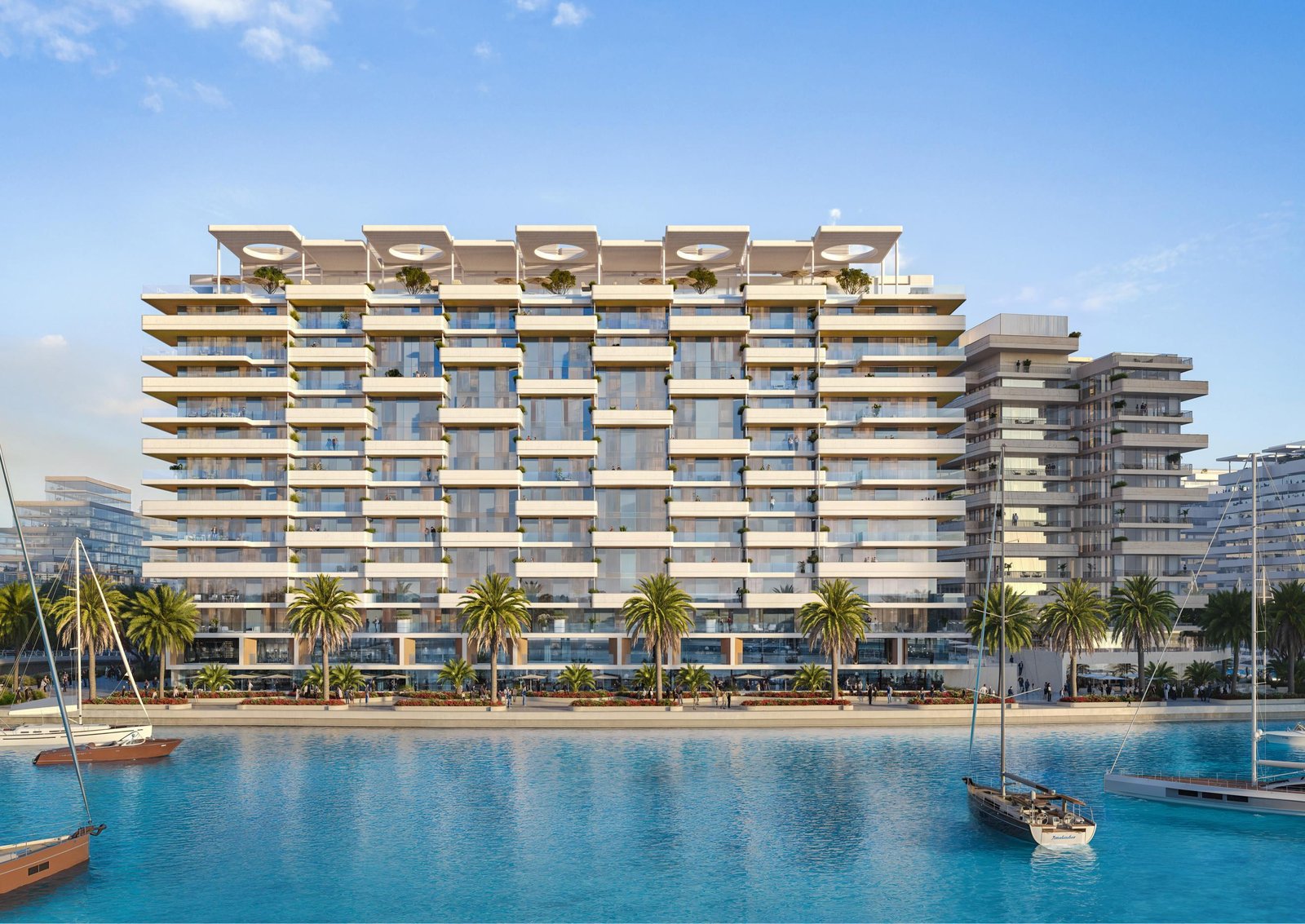 Abu Dhabi's Juman Al Raha Beach waterfront homes have contemporary construction and tranquil views of the coast.